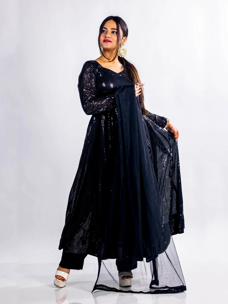 Elegant Black Anarkali
