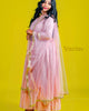 women pink long frock