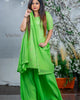 women green casual suit plazo