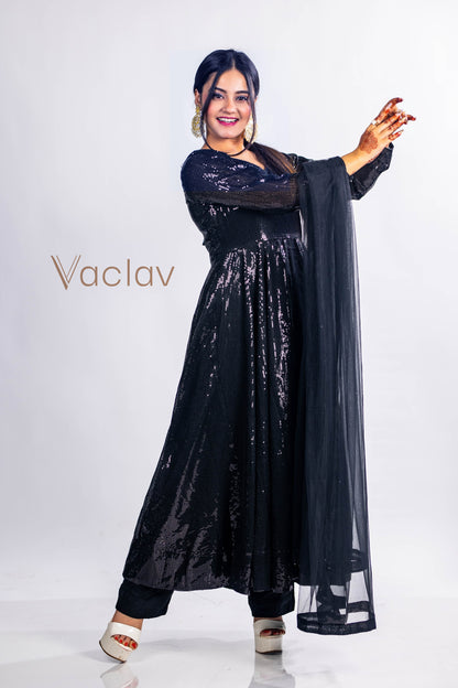 Elegant Black Anarkali