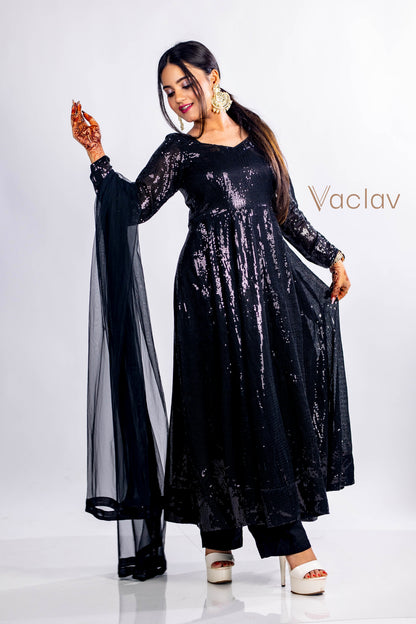 Elegant Black Anarkali