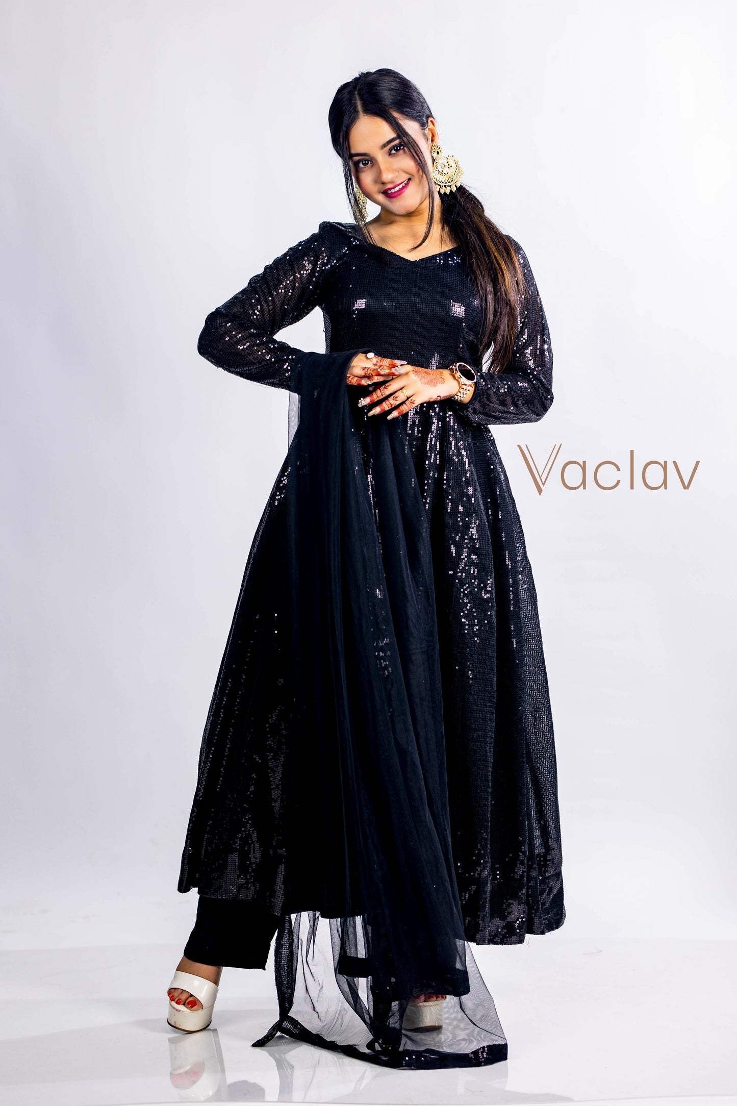 Elegant Black Anarkali