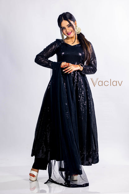 Elegant Black Anarkali