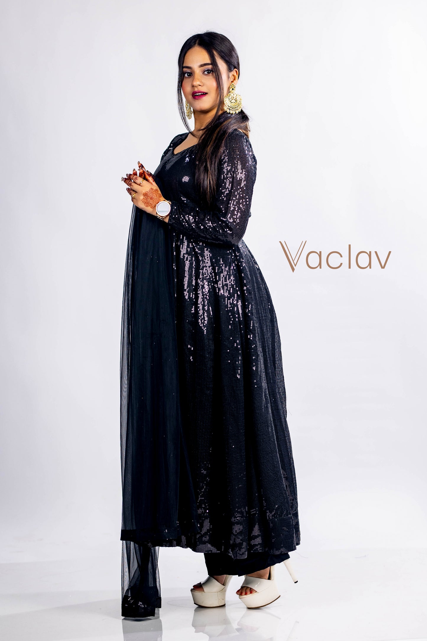 Elegant Black Anarkali