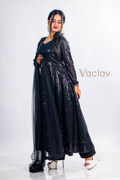 Elegant Black Anarkali