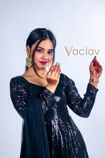 Elegant Black Anarkali