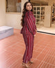 Crimson Chic Red Top & Pant Co-ords Set - Trendy Women's Two-Piece Outfit