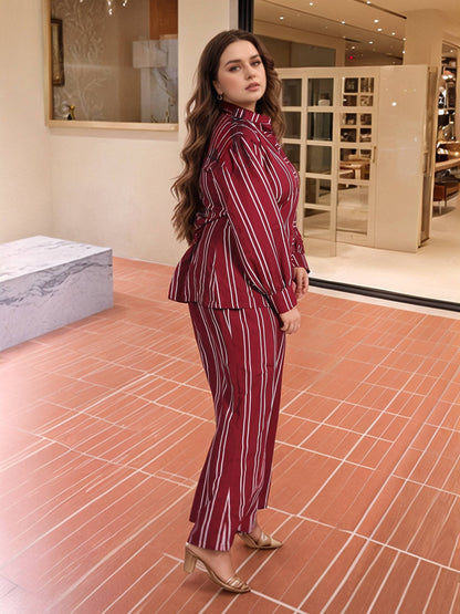 Crimson Chic Red Top & Pant Co-ords Set - Trendy Women's Two-Piece Outfit
