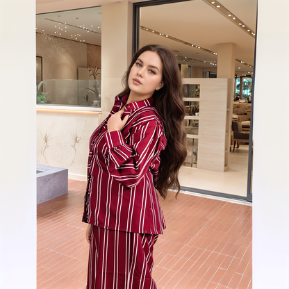 Crimson Chic Red Top & Pant Co-ords Set - Trendy Women's Two-Piece Outfit