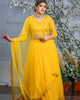 Sunny Splendor: Elegant Yellow Georgette Lehenga for Women - Perfect for Weddings & Special Occasions