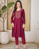 Vaclav Vine Embroidered Kurta Pant Set with Dupatta – Roman Silk
