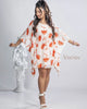 Women’s Summer Kaftan Short Dress - Lightweight Muslin Fabric, Boho Chic, Perfect for Beach and Casual Wear Floral Print
