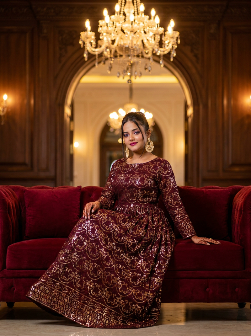 Midnight Elegance Black Georgette Lehenga Set