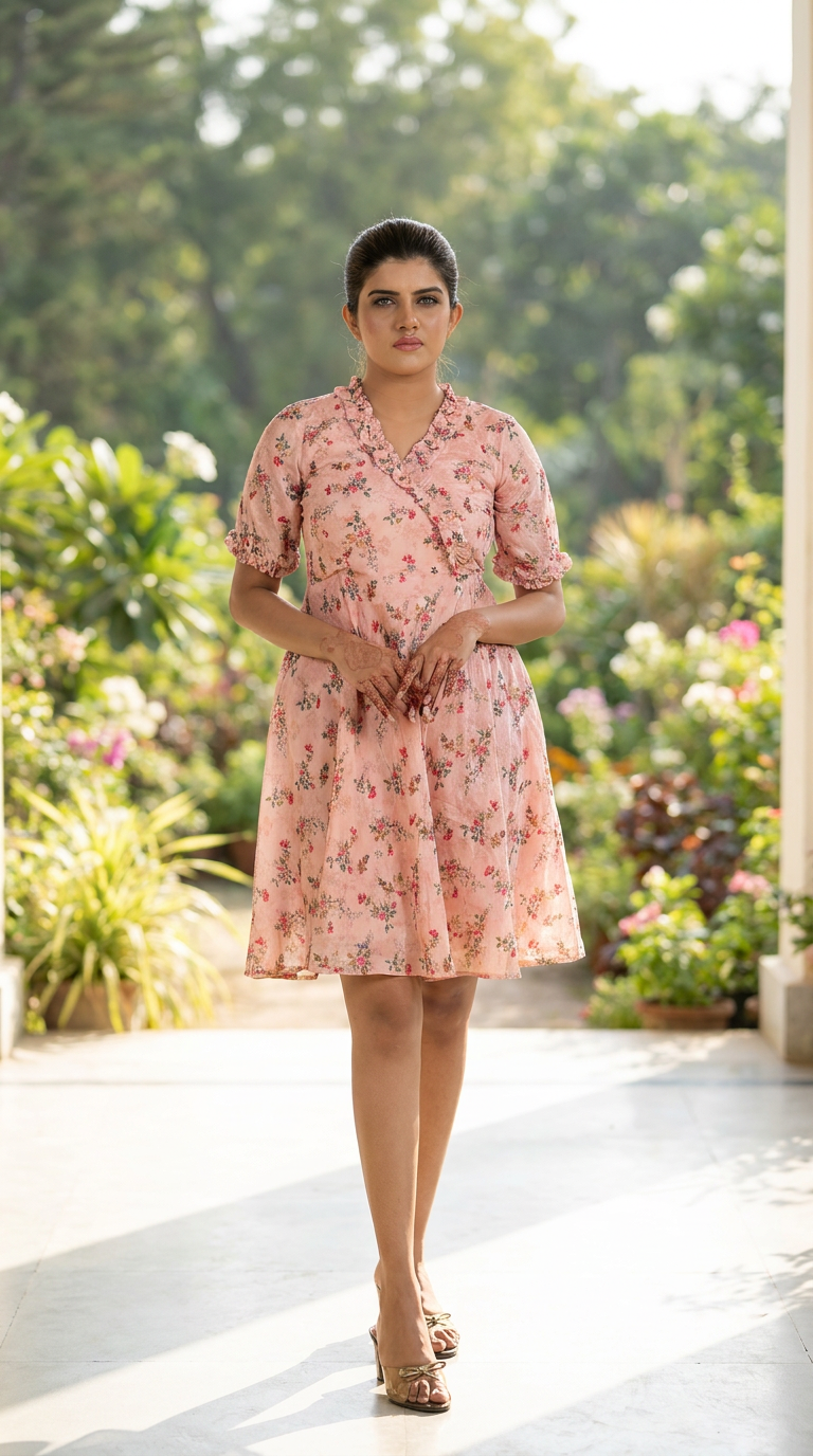 Vaclav Peachy Chic Chinon Cocktail Dress