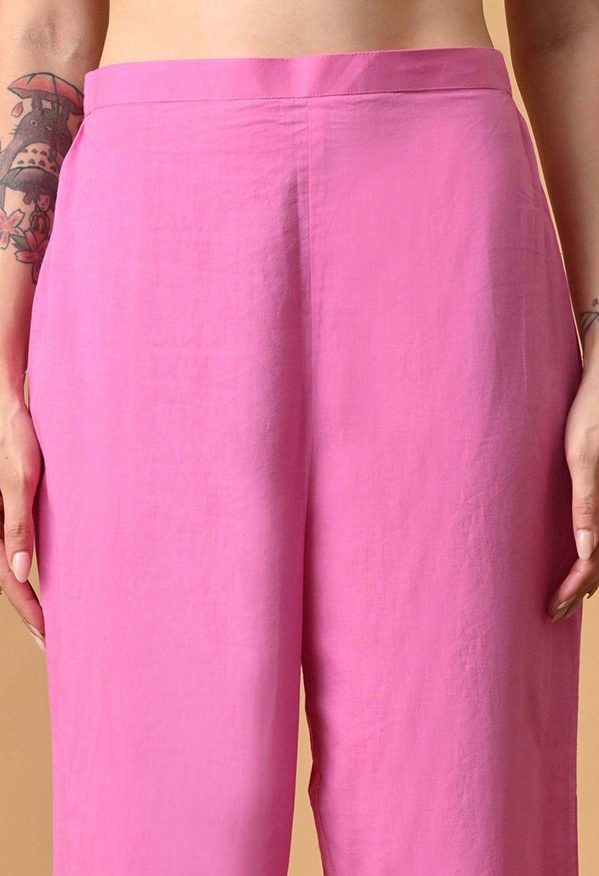 Vaclav Baby Pink Anarkali Kurta Set for Women | Burfi Silk & Georgette | Festive & Party Wear | Sizes XS, S, M, L, XL
