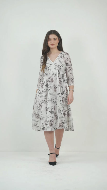 Women’s Off-White &amp; Black Angarkha Style Kurta