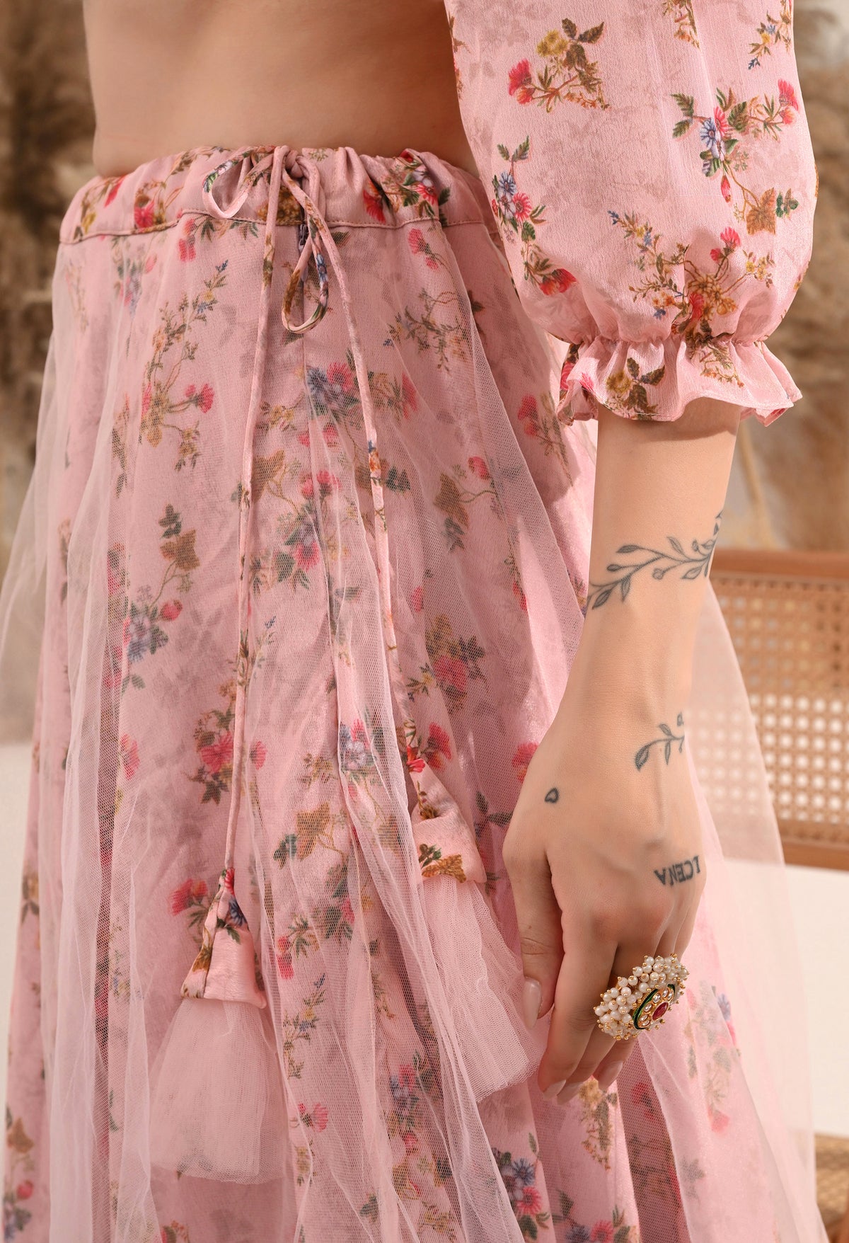 Vaclav Blush Mauve Semi-Stitched Lehenga Choli for Women | Heavy Embroidered Poly Silk | Wedding & Sangeet