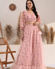Vaclav Blush Mauve Semi-Stitched Lehenga Choli for Women | Heavy Embroidered Poly Silk | Wedding & Sangeet